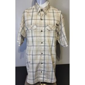 World Wide Sportsman Mens Size XL Multicolor Plaid‎ Vented Outdoor Fishing Shirt